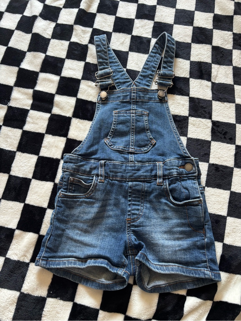 Girls 7 urban star short overalls